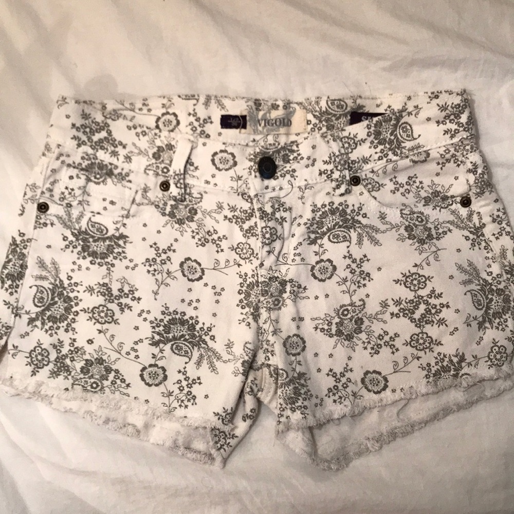 Vigold denim shorts with raw hem